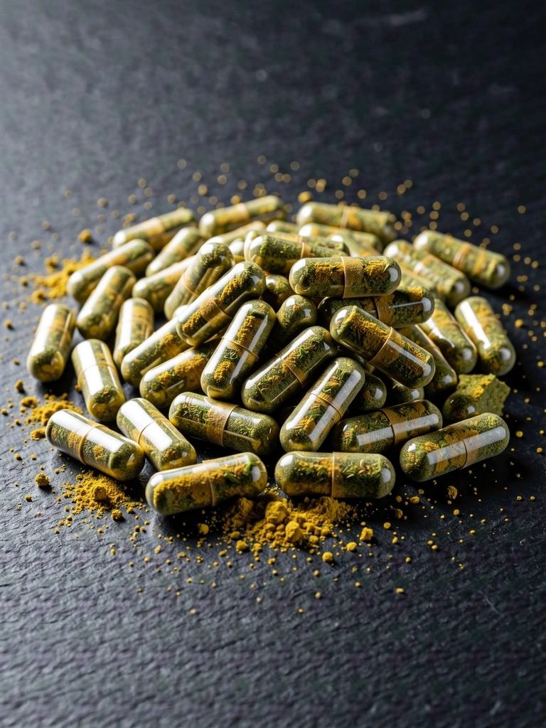 Natural vitamins close up